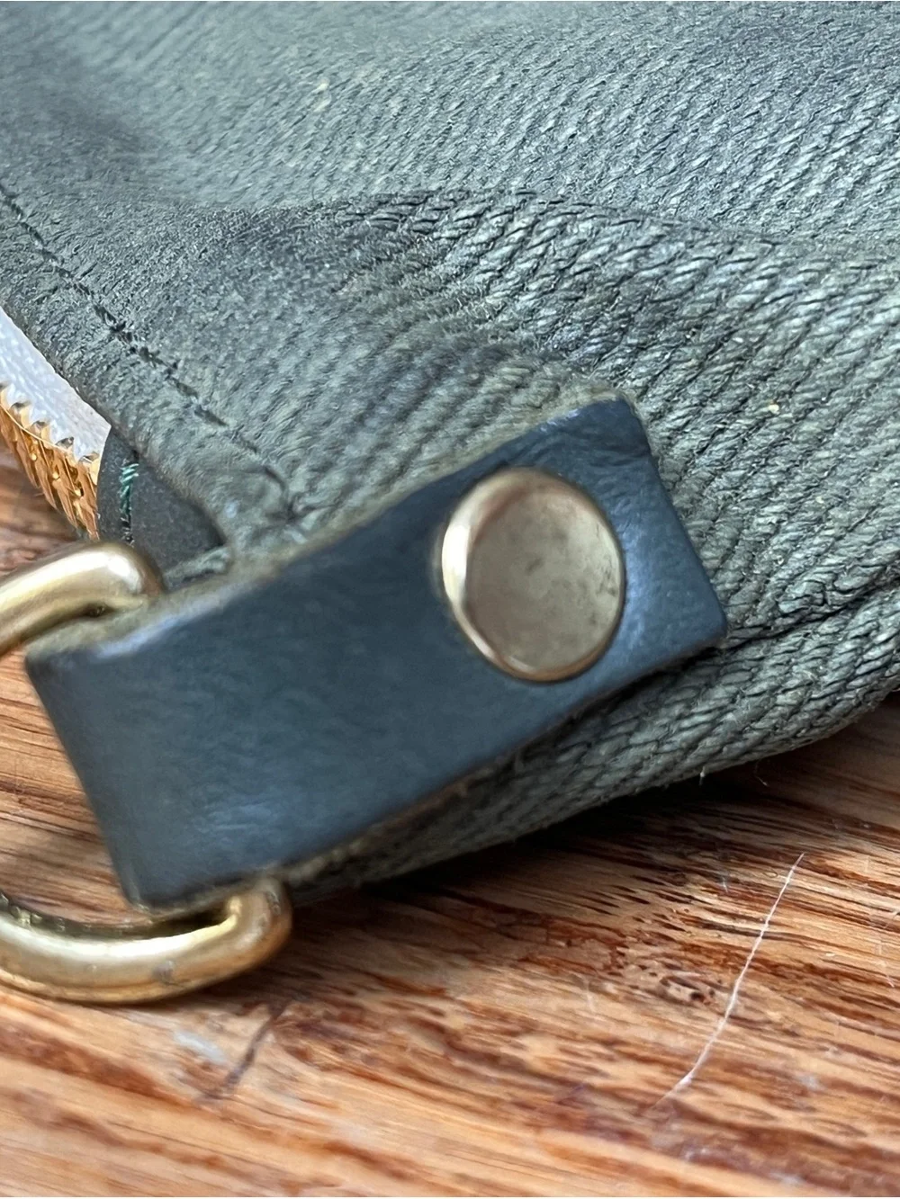 Clare V Waxed Cotton Canvas Attaché Bag Olive Green